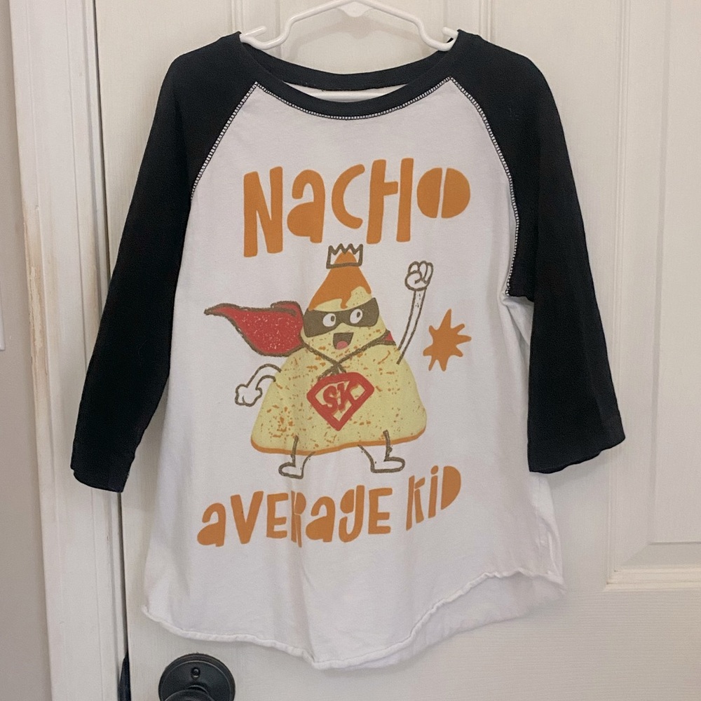 Free To Be Kids “Nacho Average Kid” 3/4 Baseball Style Tee